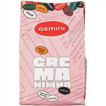 Кофе в зернах Gemini Crema нежный 500 г