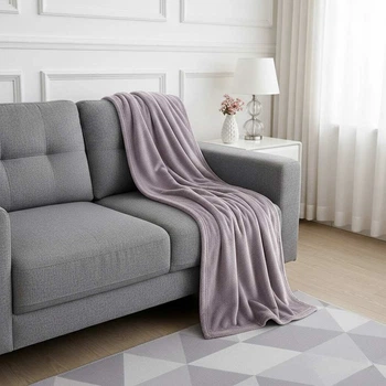 Покривало велюрове однотонне Comfort (рожеве) 200х230 см