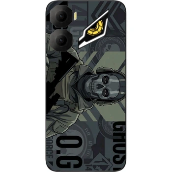 Силиконовый чехол SMTT для ZTE Nubia Neo 3 5G с картинкой Ghost Тактический режим