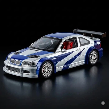 Колекційна машинка BMW M3 GTR E46 Модель 1:24 Серый