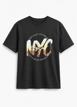 Футболка из хлопка Jack & Jones 12222451c64 S черная (100011701)