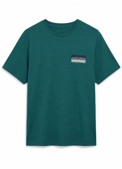 Футболка из хлопка Jack & Jones 12256804c64 XS изумрудная (100012802)