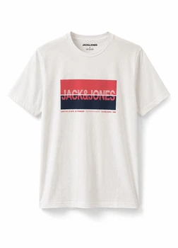 Футболка из хлопка Jack & Jones 12256804c64 S белая (100012713)