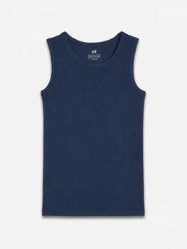 Майка з бавовни H&M 752652001c66 158-164см темно-синя (100013075)