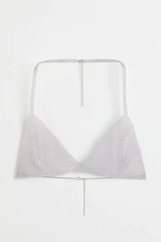 Металевий топ H&M 1078070001c66 M сріблястий (100013017)
