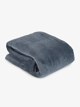 Плед гладкофарбований LeLIT PL-0005 150х200 см Сіро-синій shop (2000000340357)