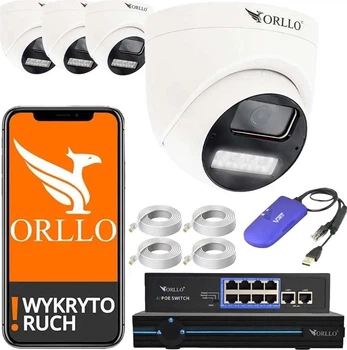 Zestaw do monitoringu ORLLO N-SET 4 kamery z adapterem WiFi VONETS (N-SET-4K-VAP11G-300)