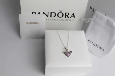 Pandora подвеска Крылья ангела розовые + упаковка в подарок