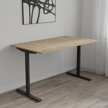 Стіл письмовий Space Ferrum-decor 750x1200x600 Чорний метал ДСП Дуб Евок Прибережний 16 мм (SPACE066)