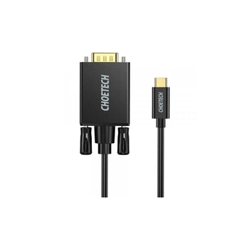 Кабель мультимедийный USB-C to VGA M 1.8m black Choetech