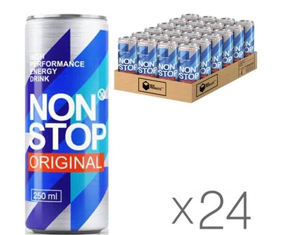 Non Stop Original Упаковка энергетического сильногазированного напитка, 24 шт. х 0,25 л, ж/б