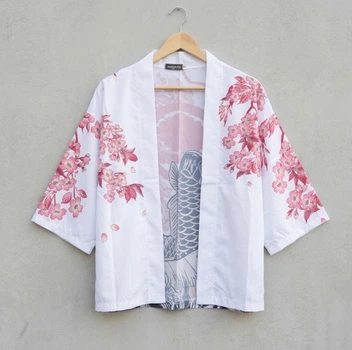 Накидка-кімоно стиль хаорі Honey Fashion Accessories Onesize білий (50к024)