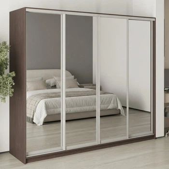 Шкаф-купе четырехдверный MebelStar Комбо AL 4 Зеркала 270x60x210 см Дуб ристрето (MBS-12576)