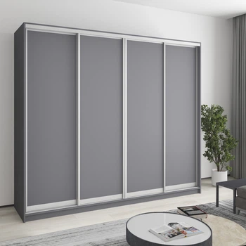 Шкаф-купе четырехдверный MebelStar Комбо AL 4ДСП 240x45x210 см Антрацит (MBS-12393)