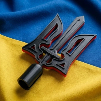 Наконечник Трезубец на флаг с мечом, верхушка для флага на флагшток Красно-черный