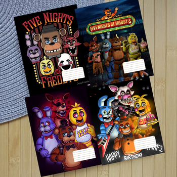 Набор тетрадей 5 ночей у Фредди Five Night's at Freddy's в клетку 18 листов 4 шт (29400)