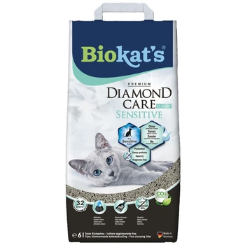 Наповнювач бентонітовий Biokats для котячого туалету Dimond Care Sensitive Classic 6л