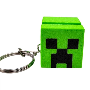 Брелок 3d друк "КРІПЕР-КЛІКЕР" (одна КНОПКа), Майнкрафт / Minecraft, KEYCHAIN MIC (299223)