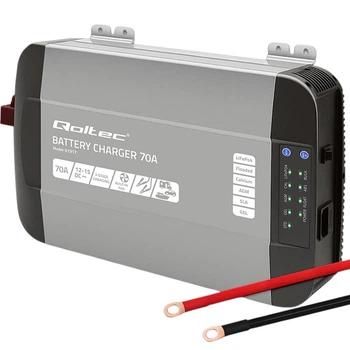 Ładowarka Qoltec Monolith do akumulatorów LiFePO4 AGM GEL SLA 70 A 12 V (5901878519173)