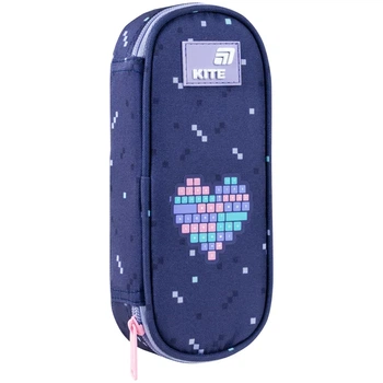 Пенал Kite Type Love K26-599-7, 1 отделение, клапан с карманом на молнии, для девочки