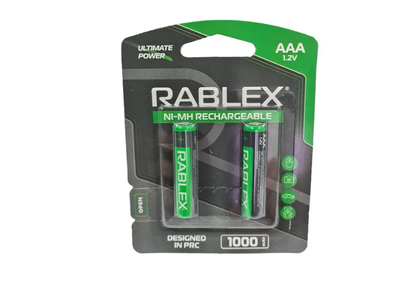 Аккумуляторная батарея AAA Rablex 1000mAh NiMH (блистер по 2шт) HR03 (57513)