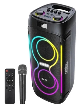 Колонка портативна з мікрофоном та пультом ZXX 5509 Bluetooth LED чорний