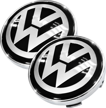 Комплект автомобильных колпаков (заглушек) на литые диски Volkswagen T60 60/60 мм 2 шт Black (RCS0035)