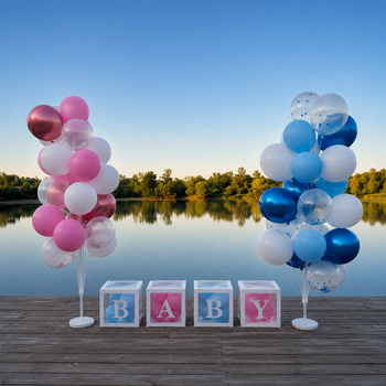 Фонтаны Из Шаров Gender Party На Подставках С Коробочками Baby