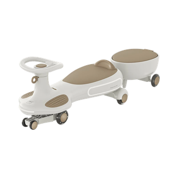 Детская машинка-качалка BeiYi Royal Twist Car для малышей 1-3 лет, с механизмом качелей и ручкой для запуска, в подарочной упаковке, цвет хаки.