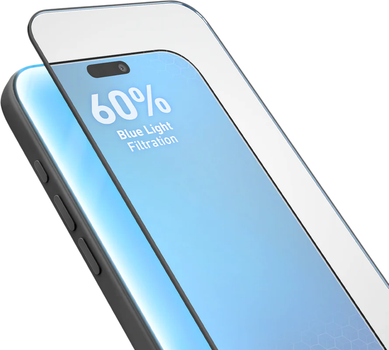 Захисне скло SBS Full Cover Anti Blue Light Glass with Eyesafe CPF60 technology для Apple iPhone 17/16 Pro (TEAPPLEYESIP1763)