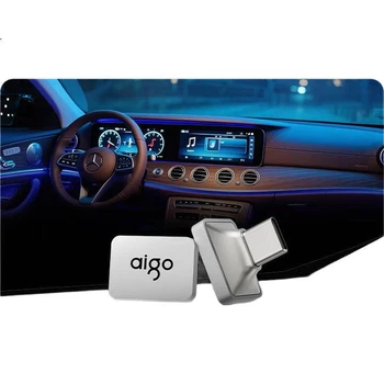 Автомобільний флеш-накопичувач Aigo 32GB USB2.0 C1C Mini Version, сріблястий, металевий USB-накопичувач типу C, сумісний із телефонами та комп'ютерами