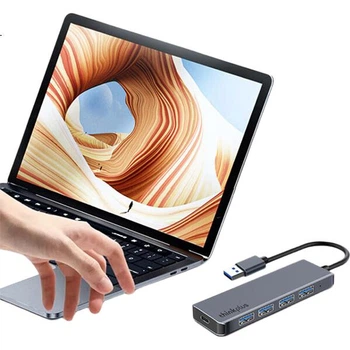 Адаптер USB-хабу ThinkPad Lenovo, конвертер-хаб, док-станція розширення для ноутбука, подовжувач USB, USB-хаб LA04B 1 м металевий