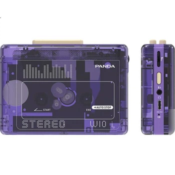 Плеєр PANDA W10i касетний стерео портативний з Bluetooth ретро, фіолетовий