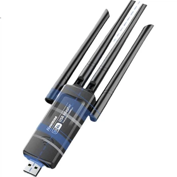 Беспроводная сетевая карта Newmine NM-WDS-AC1388, приемник Wi-Fi 1300 Мбит/с, гигабитная внешняя сетевая карта 5G, двухдиапазонный USB-адаптер для ноутбуков и настольных компьютеров.