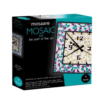 Набор для стеклянной мозаики Mosaaro Часы квадратные (MA4002)