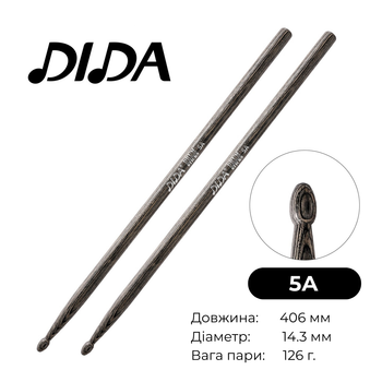 Барабанні палички DIDA 5A - ДУБ (1 пара)