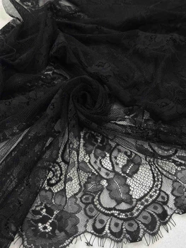 Кружево шантильи черное 60г/м2 ш.145см 1уп.(3м)