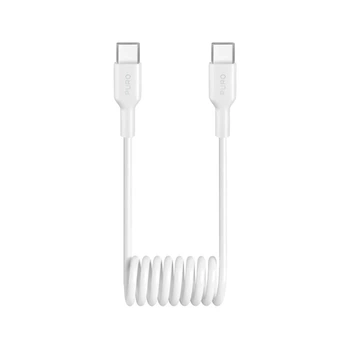 Kabel spiralny Puro 25W USB-C - USB-C 1 m White (8018417498800)