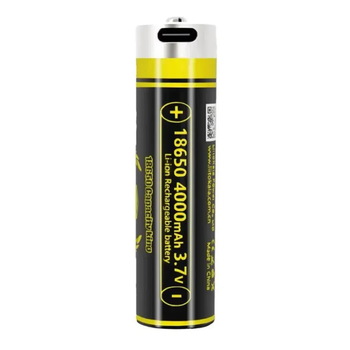 Акумулятор літій-іонний 18650 LiitoKala USB-King4000 4000mAh 3.7V із вбудованою зарядкою Type-C