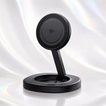Бездротова зарядка Baseus EnerFill FF11 Qi2 MagSafe 15W складана з адаптером 20W Black