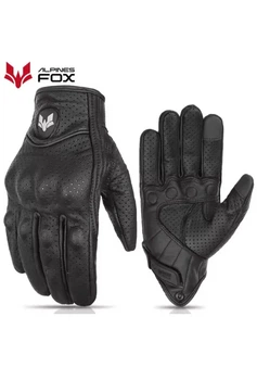 Кожаные мотоперчатки Alpines Fox XL черные