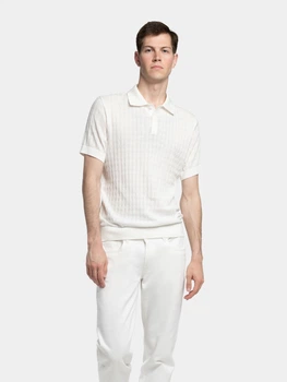Поло чоловіче біле 100% бавовна Arber Polo knit MSS NAVT-123 M зріст 4 білий (M09.48.00.611)