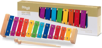 Kolorowy ksylofon Stagg META K 12 RD (5414428239693)