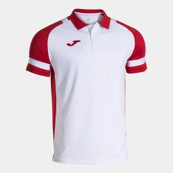 Поло длинное мужское Joma Lider 104489.206 M White-Red (8447150969603)