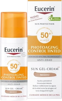 Сонцезахисний крем-гель для обличчя Eucerin Sun Protect Photoaging Control Tinted SPF 50+ Medium 50 мл (4005800145247)