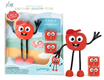 Сенсорна світлова іграшка для ванни Glo Pals - Фігурка Семмі з червоними кубиками (0850016823090)