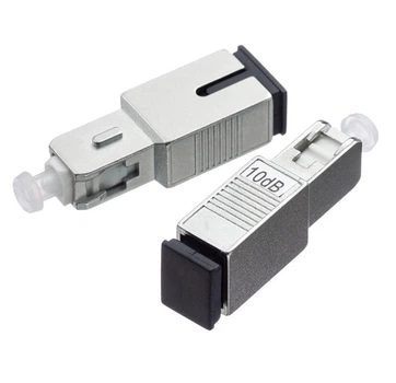 Аттенюатор оптический SC/UPC 10dB, одномодовый, соединитель SC Female to SC Male для оптоволоконной линии