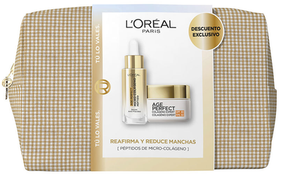 Набір для догляду за обличчям L'Oreal Paris Age Perfect Сироватка для обличчя з ефектом ліфтингу 30 мл + Зміцнюючий денний крем  Spf 30 50 мл (8445098547419)
