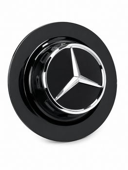 Колпачок заглушка Mercedes в диск 145/60мм Черный глянец Резьбовой колпачок Mercedes CAP-178-1 CAP-001