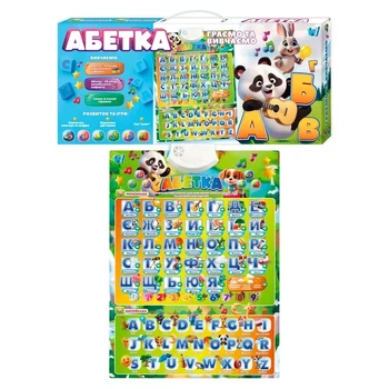 Навчальний електронний плакат WToys Двомовна абетка ABC/АБВ